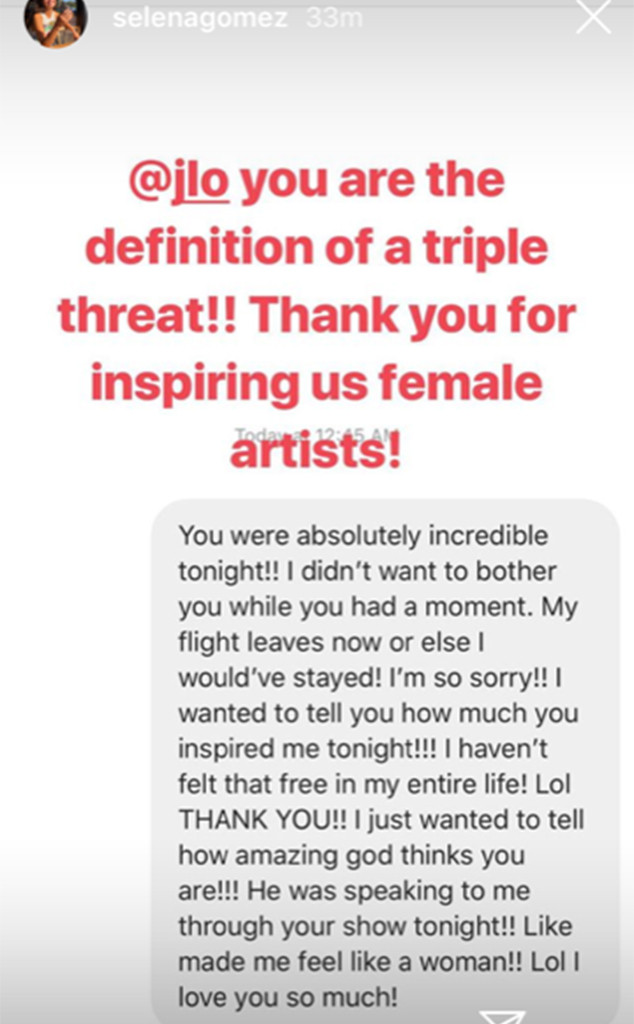 Selena Gomez, Text, Jennifer Lopez, Instagram Selena Gomez, Text, Jennifer Lopez, Instagram